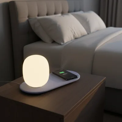 15W Fast Wireless Charger Table Lamp Desk Lamp With Wireless Charger Table Lamp With Wireless Charger