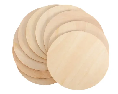 Unfinished Wood Circle Round Wood Pieces Blank Round Ornaments Wooden Cutouts for  Craft Project