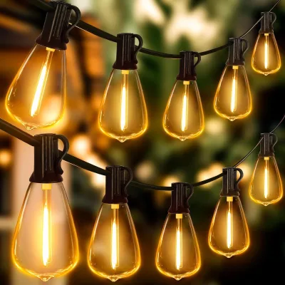 Outdoor Waterproof IP65 G40 /ST38 /E27/E25 Globe LED Filament Bulb Garden Patio Party Christmas Decoration