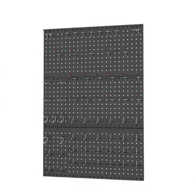 Wall Mount Kitchen Tool Hanger Hooks Customizable Steel Pegboard Single Tier Multifunction Classic