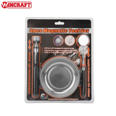3pcs Extendable Telescopic Pickup Tool With Inspection Mirror Screw Tray Magnetic Tools Set