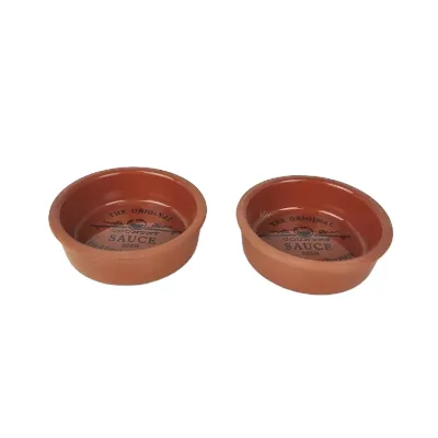 3.5 Oz Terracotta Dipping Dish Ceramic Dip Mini Bowls Set Soy Sauce Dish