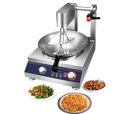 Commercial 5KW Multifunction Intelligent Electric Non-Stick Stainless Steel Stir Fry Machine Energy Saving Feature Cooking