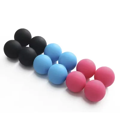 Durable Massage Equipment Custom Logo Double Massage Lacrosse Ball with Silicone Material for Muscle Relax