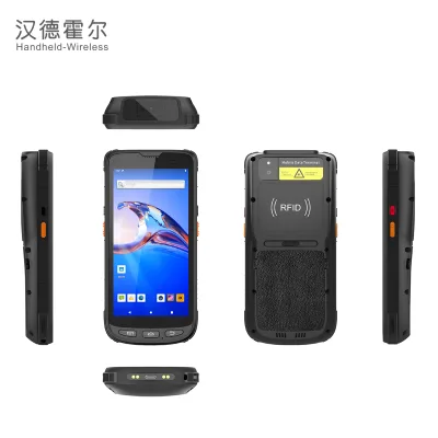 Handheld Wireless IP65 Rugged Smartphone Pda 5.5inch Android Rfid Reader 865-868MHz UHF Card Tag Scanner and 13.56mzh NFC Reader