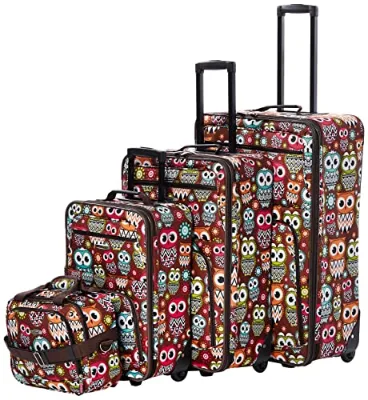 Custom Logo 3PCS Travel Luggage Set Lightweight Printed Trolley Suitcase with Spinner Wheels Carry on Bag for Women Kids