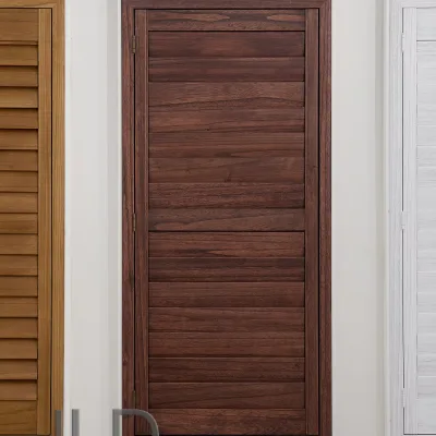 YMTC Brown Color Plantation Shutter Paulowniawood Shutter Components Factory Outlet Shutters