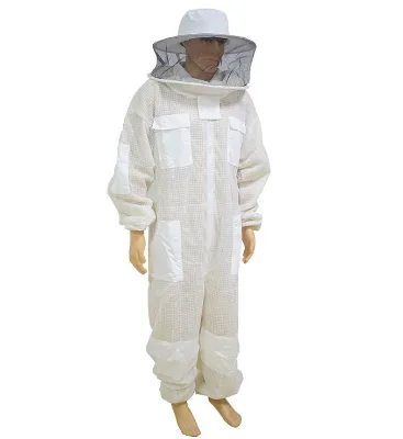 New BAICHUN Export-Oriented Air Permeable Ventilated Anti-Bee Bee Suit Beige Color 3-Month Warranty for Catching Honey