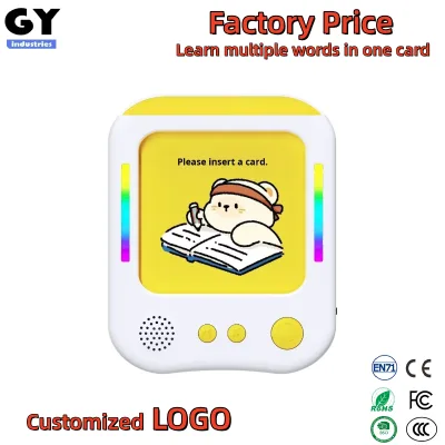 Children's Plastic Point-and-read English Learning Educational Toys for Toddlers with Lithium Battery Sound Talking Flash Cards