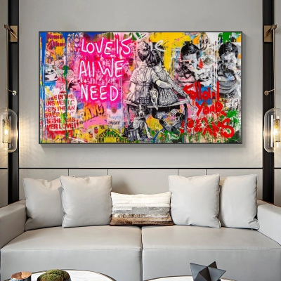 Pop Art Banksy Pictures Art Prints Graffiti Canvas