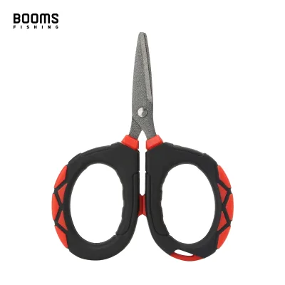 Booms Fishing Stainless Steel Fishing Scissors Portable Braided Line Cutter PTFE Coating Cuts Mono/Fluorocarbon Line XW01 Model