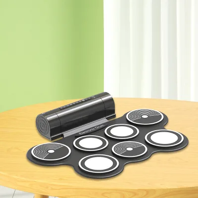 7 Pads Waterproof Flexible Digital Jazz Drums Percussion Kit Drum Pad Electronic