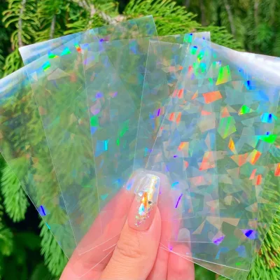 Rainbow Effect Holographic Card Sleeves Kpop Photocard Protector Made of PP for Gift Use