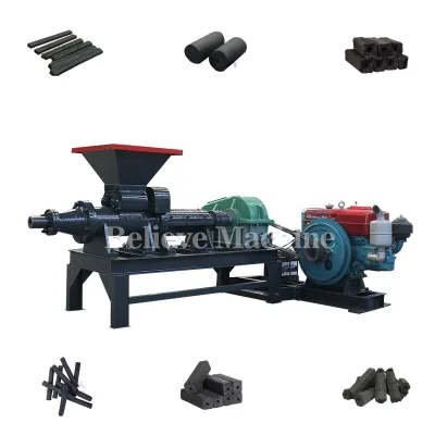 Factory Price Compressed BBQ Shisha Charcoal Making Machine Coal Stick Machine Charcoal Briquette Screw Extruder