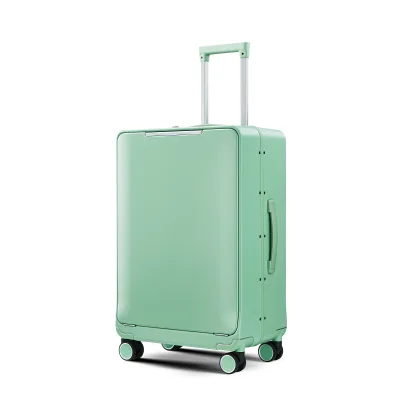 2024 High Quality ABS Computer Suitcase with Front Open Pocket Large Capacity Waterproof and Anti-Theft for Travel