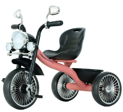 High Quality Cheap Price Wholesale Steel Plastic 3-wheel Adjustable Portable Children's Pedal Baby Balance Learning Tricycle Red