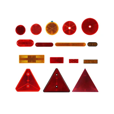 E-MARK 60mm PMMA Round Trailer Motorcycle Rear Plastic Reflex Reflector