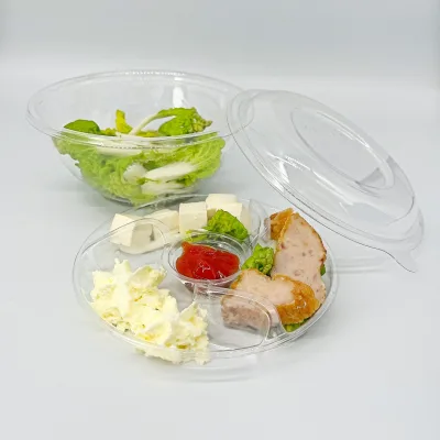 Hot Sales 32/36 oz Recyclable Divided Food Containers for Sushi Noodle Juice & Chewing Gum