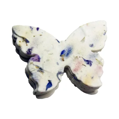Seed Bomb Handmade Butterfly Shape Wildflower Seed Paper Large 3\" Set of 24 45s Purple Recycled Digital Material