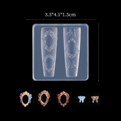 Nail Accessories Tools Wholesale Nail Art Silicone Mold French Style Nail Lace Cartoon Flowers Tulip Butterfly