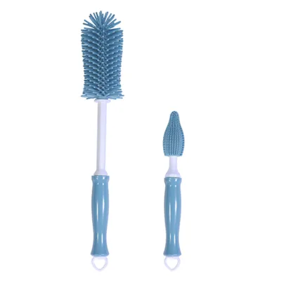 Silicone Bottle Cleaning Brush BPA Free Silicon Print Eco Friendly Kitchen Cleaning Brush Small Hand Held Kitchen Cleaning Brush