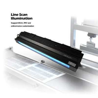 900mm*17mm GREEN/NIR/UV Custom 24V Line Scan Illumination Inspection LED Line Light for Machine Vision Web Inspection Lighting