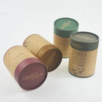 Biodegradable Food Grade Cardboard Paper Tube for Tea & Coffee | Luxury Custom Art Paper Gift Canister