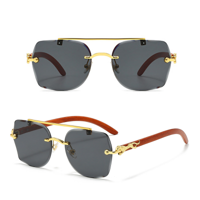 Double Beam Sunglasses Men's Metal Eyeglass Frames Designer Eyegwear for Men Sunglasses for Women High Quality Metal Sunglasses