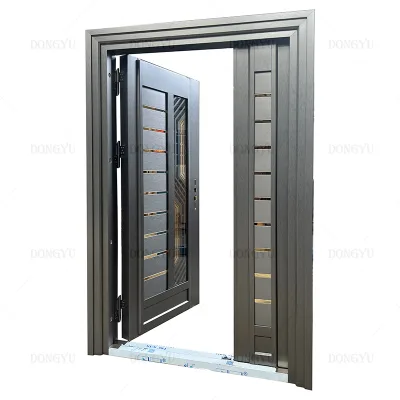 DongYu Stainless Steel Security Door Anti-Theft Safety Front Entry Door Pivot Single Door