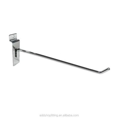 4 mm Single Metal Slat Wall Hook for Retail