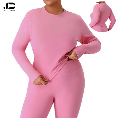 Plus Size Yoga Long Sleeves Fat mm Fitness Top Women Outer Wear Slim Fitting Outdoor Running T-shirts Custom logo Yoga Clothes