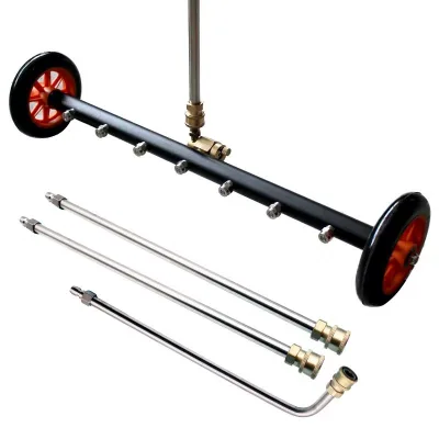 16-Inch High Pressure Auto Undercarriage Washer Underbody Cleaning Water Broom Brush with 1/4 Fitting Car Cleaning Tool