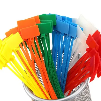 Nylon Marker Cable Ties Self-Locking Cord Tags Ethernet & Power Cord Management 200mm 400mm 300mm Marking Labels