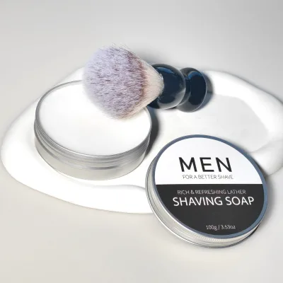 Wholesale OEM Men's Shaving Soap High Foam Lather Smooth Shave Facial Hair Care Soap Bar