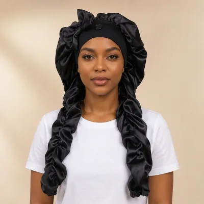 Heatless Curling Sleep Cap Wholesale Distributor Satin Bonnet Custom Logo OEM ODM Anti Breakage CPSIA REACH Bulk GRS