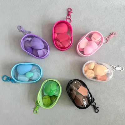 Skin-friendly Beauty Makeup Egg Portable Transparent Storage Bag Beauty Makeup Tools New Small Objects Artifact Wholesale