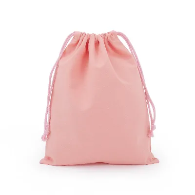 Cosmetic Drawstring Pouch Bag Cotton Canvas Makeup Storage Bags with Drawstring Closure Travel Organizer Wholesale