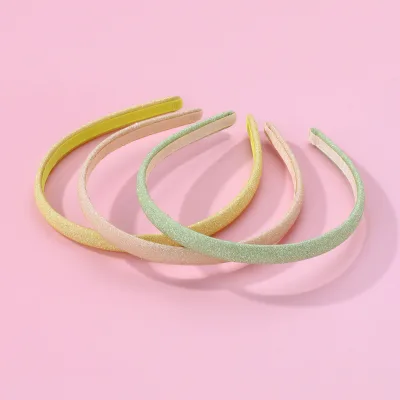 High Quality Cute Cartoon Crown Headband Rainbow Color Hair Hoop Sequin Glitter Bow Tie Headband for Kids