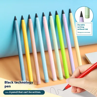 Inkless Infinity Pencil Reusable Everlasting Pencil with Replaceable Nib for Writing Black Standard Pencil