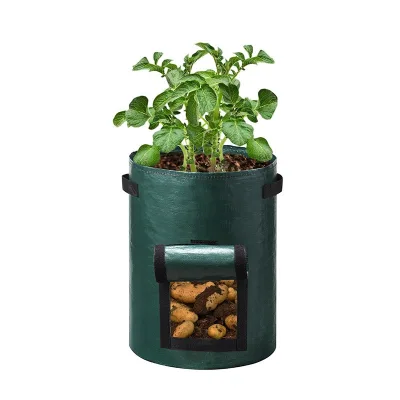High Quality 10-Gallon Garden Outdoor Hydroponic PE Potato Growing Bag Breathable Plastic PE Material