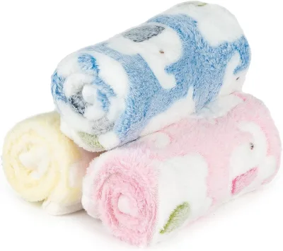 Wholesale Portable Bone Printing Travel Luxury Winter Soft Plush Pet Sleeping Blanket