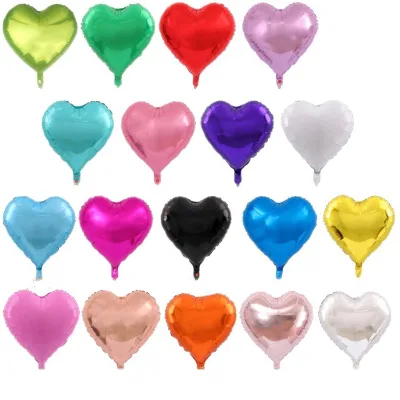 Wholesale 18 Inch Heart Shaped Foil Balloons with Multi-Color Offset Printing for Wedding Valentines Day Decoration
