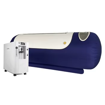 High Quality Blue Soft Lay Down  Oxygen Chamber with Folding Chair