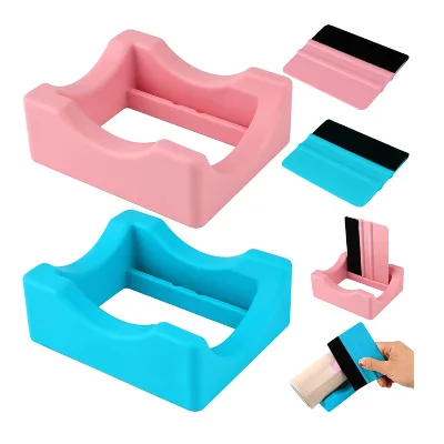 Silicone Cup Cradle for Tumblers Sturdy Tumbler Cradle with Felt Squeegee Use to Apply Decal
