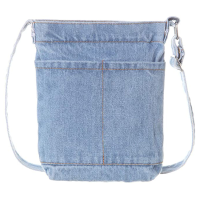 Fashional Style Travel Large Zipper Tote Girls Women Handbag Denim Purse