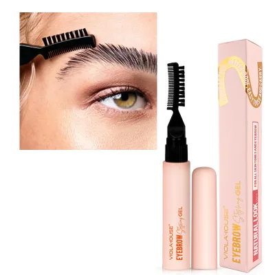Clear Brow Gel Private Label Custom Double-headed Brow Comb Waterproof Strong Hold Styling Brow Gel