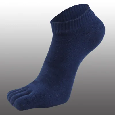 Five finger socks cotton short tube solid color men's socks wholesale sweat absorption leisure men's socks