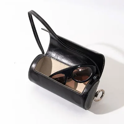 Pu Leather Portable Sunglasses case Fashion Designer Eyewear Pouch Card Holder Sunglass Roll Bag Organizer Packaging
