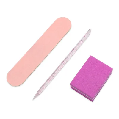 Wholesale Disposable Mini Kit Custom Nail Art Polish Manicure Tools 180/180 Professional Wood Nail Cuticle Stick OEM Small File