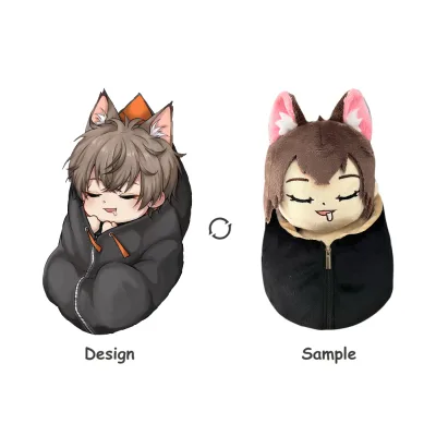 2025 Wholesales Custom Plush Animal Toys for Kids Custom Plush Girl Mockup From Artwork Drawing
